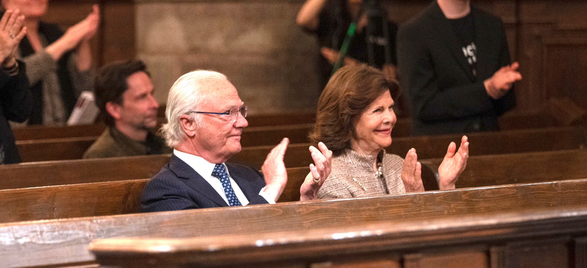Kung Carl XVI Gustaf, Drottning Silvia applåderar Stockholm Early Music Festival